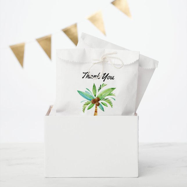 Summer Fun Palm Tree Thank You Favor Bag (Party)