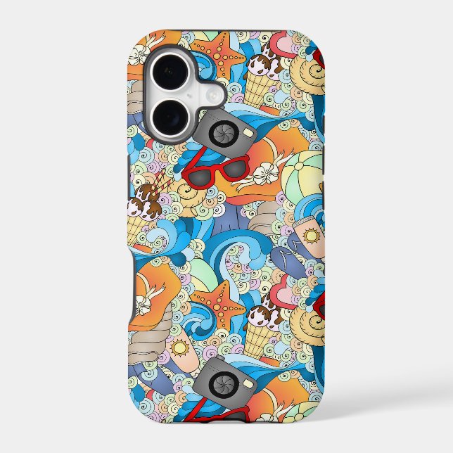 Summer Fun Pattern Iphone Case (Back)