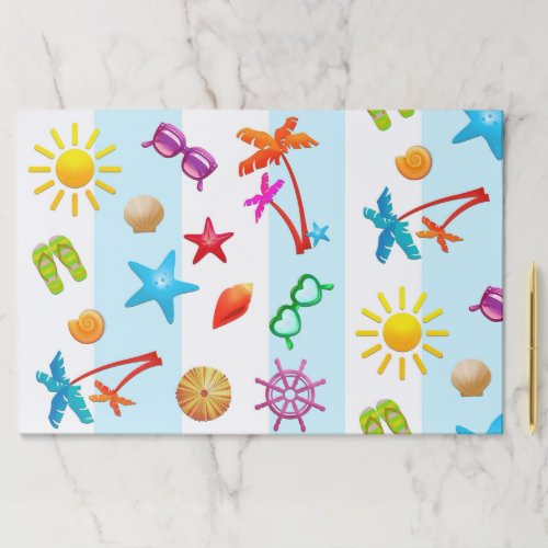Summer Fun Pattern Kids Party Mats Paper Pad