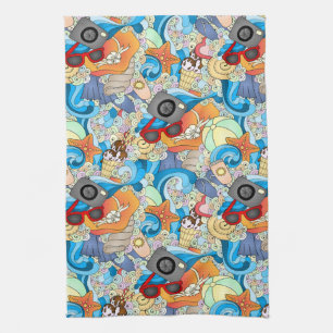 Summer Fun Pattern Kitchen Towel