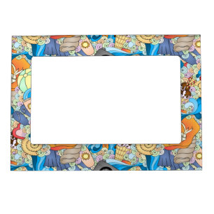 Summer Fun Pattern Magnetic Picture Frame