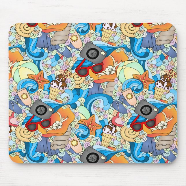 Summer Fun Pattern Mouse Pad (Front)