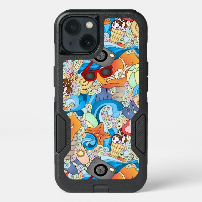 Summer Fun Pattern Otterbox iPhone Case (Back)