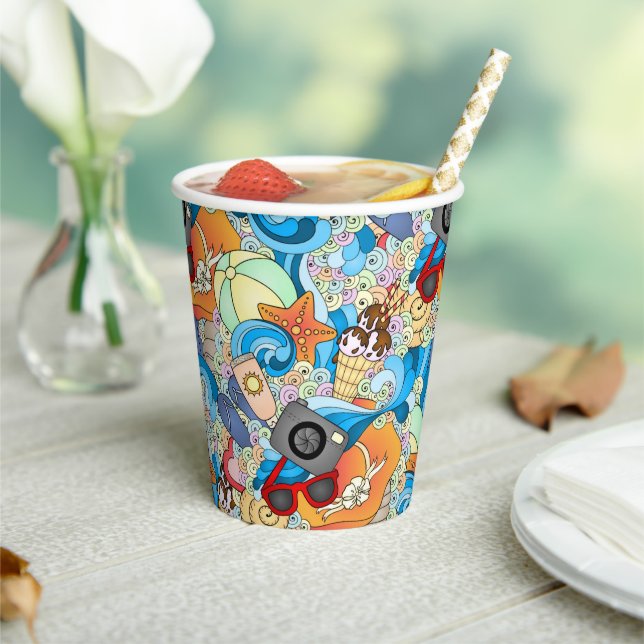 Summer Fun Pattern Paper Cups (Insitu)