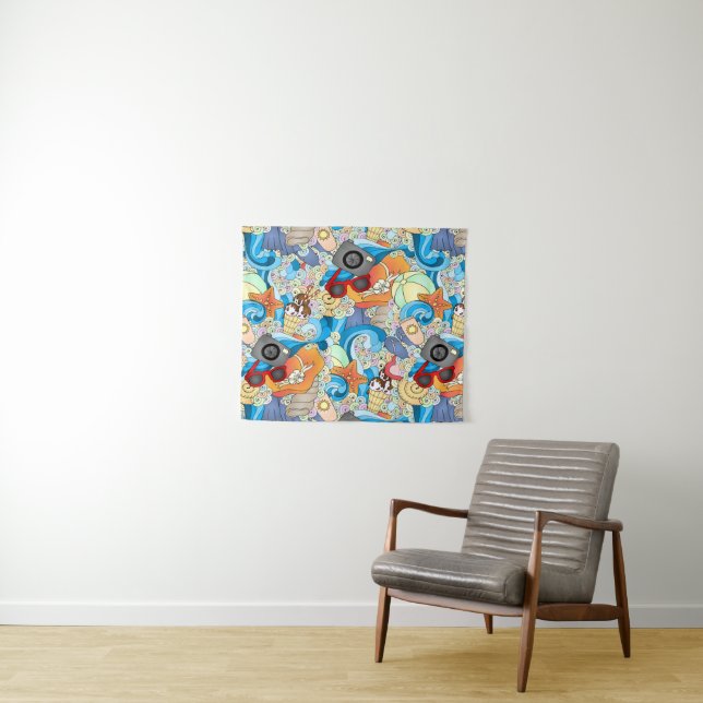 Summer Fun Pattern Tapestry (In Situ (Horizontal))