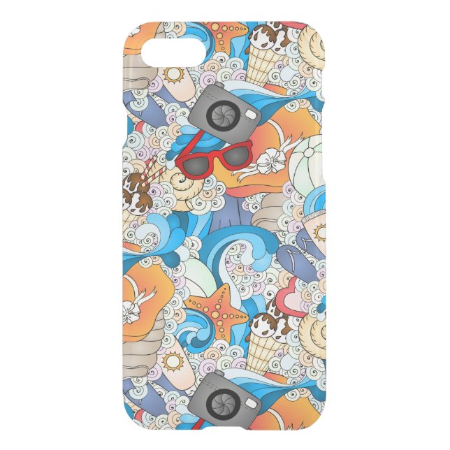 Summer Fun Pattern Uncommon iPhone Case (Back)