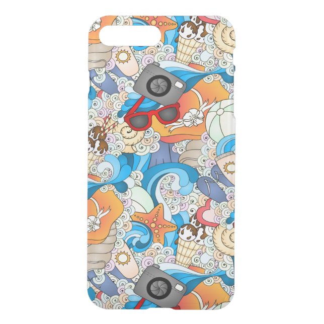 Summer Fun Pattern Uncommon iPhone Case (Back)