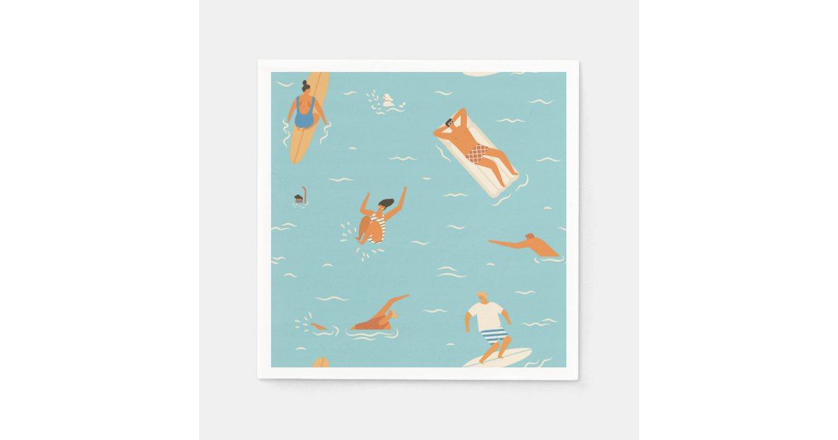 Summer Fun Pool Party napkins | Zazzle