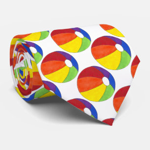 Summer Fun Rainbow Beach Ball Beachball Tie