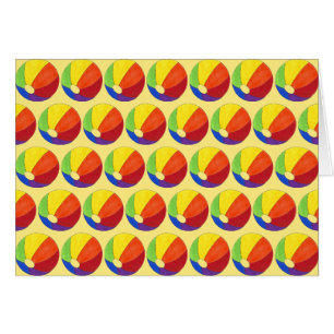 Summer Fun Rainbow Beachball Beach Ball Vacation Cards
