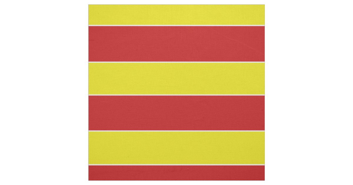 Summer Fun Red and Yellow Stripe Fabric | Zazzle