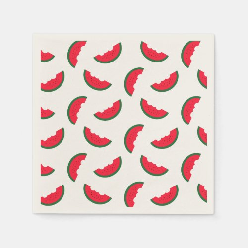Summer Fun Red Watermelon Pattern Napkins
