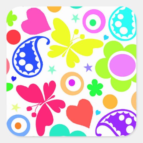 Summer Fun Square Sticker