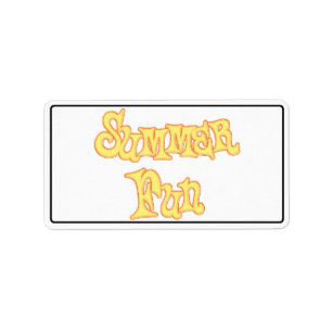 Summer Fun Text Design Label