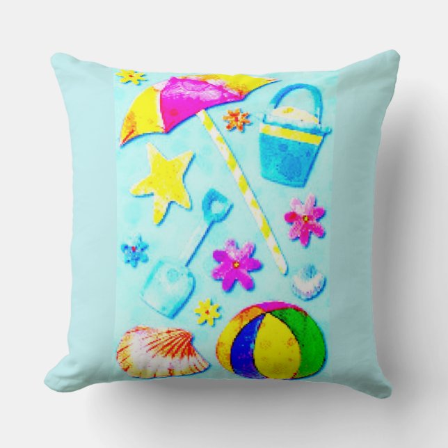 Summer Fun Throw Pillow (Front)