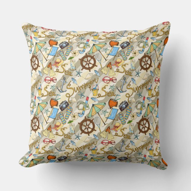 Summer Fun  Throw Pillow (Front)