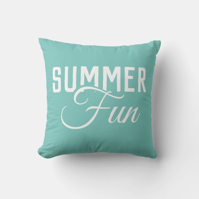 SUMMER FUN typography | Outdoor Pillow (Front)