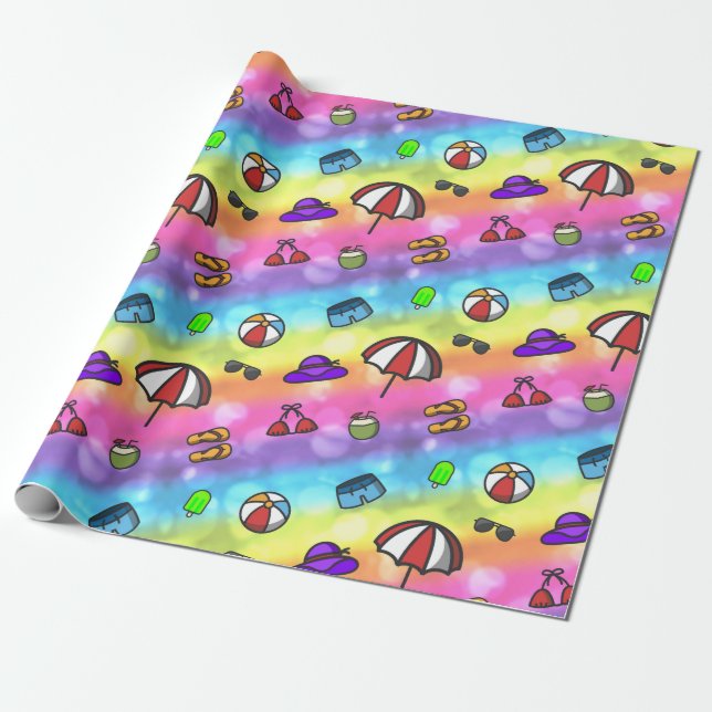 Summer Fun Wrapping Paper (Unrolled)