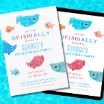 Summer Funky Fish Birthday Pool Party Invitation<br><div class="desc">Make a splash this summer with our funky fish pool party invitations! Perfect for kids' summer birthday parties at the pool, our invitations feature adorable illustrated fish swimming around your invitation in style! Whether you're hosting a backyard bash or a poolside extravaganza, our invitations are the perfect way to get...</div>