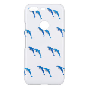 SUMMER, FUNNY GRAY AND BLUE DOLPHINS UNCOMMON GOOGLE PIXEL CASE
