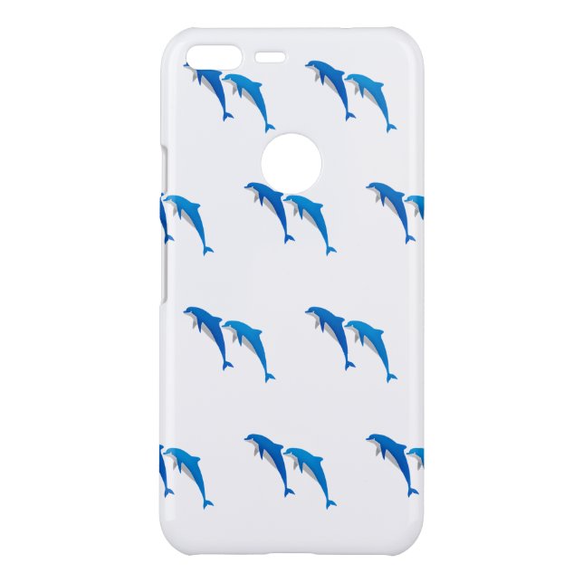 SUMMER, FUNNY GRAY AND BLUE DOLPHINS UNCOMMON GOOGLE PIXEL XL CASE (Back)