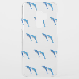 SUMMER, FUNNY GRAY AND BLUE DOLPHINS UNCOMMON SAMSUNG GALAXY S9 PLUS CASE
