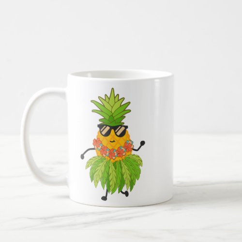 Summer Funny Pineapple Fruit With Sunglasses  Coffee Mug
