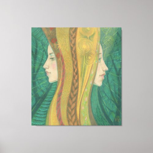 Summer Gaja Forest Goddess fantasy surreal art Canvas Print