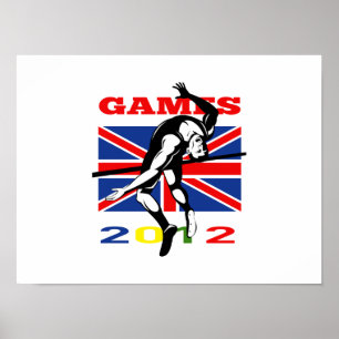 Summer Games 2012 High Jump Track and Field Poster