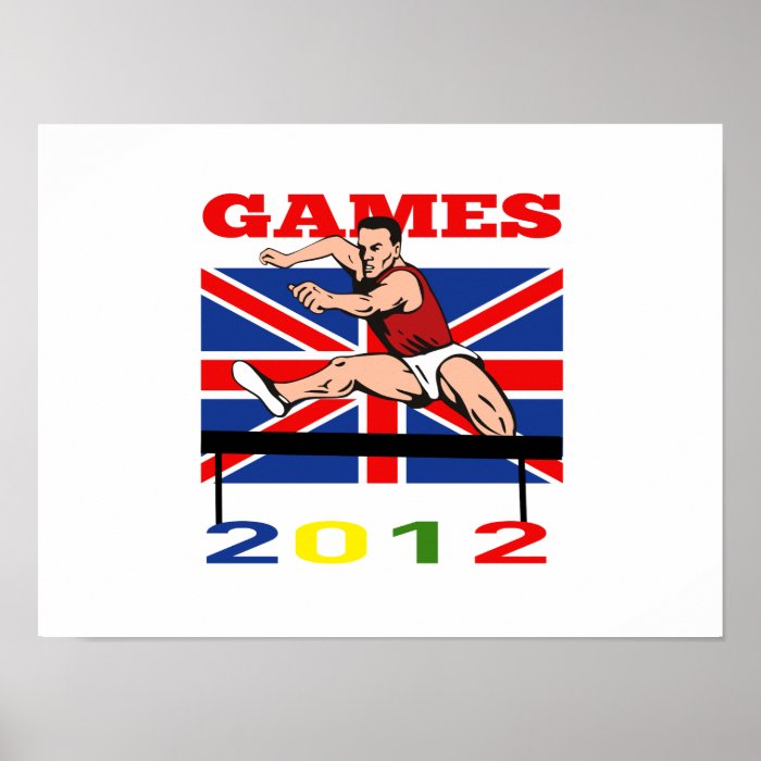 Summer Games 2012 Track and Field Hurdles Posters