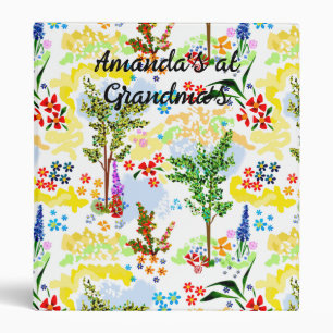 Summer garden  3 ring binder