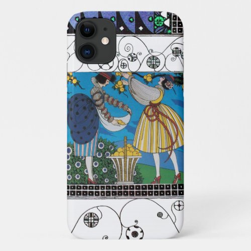 SUMMER GARDEN AND SWIRLS FASHION COSTUME DESIGNER iPhone 11 CASE