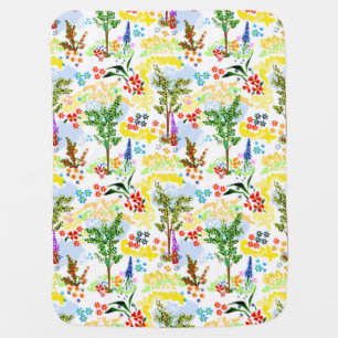 Summer garden baby blanket
