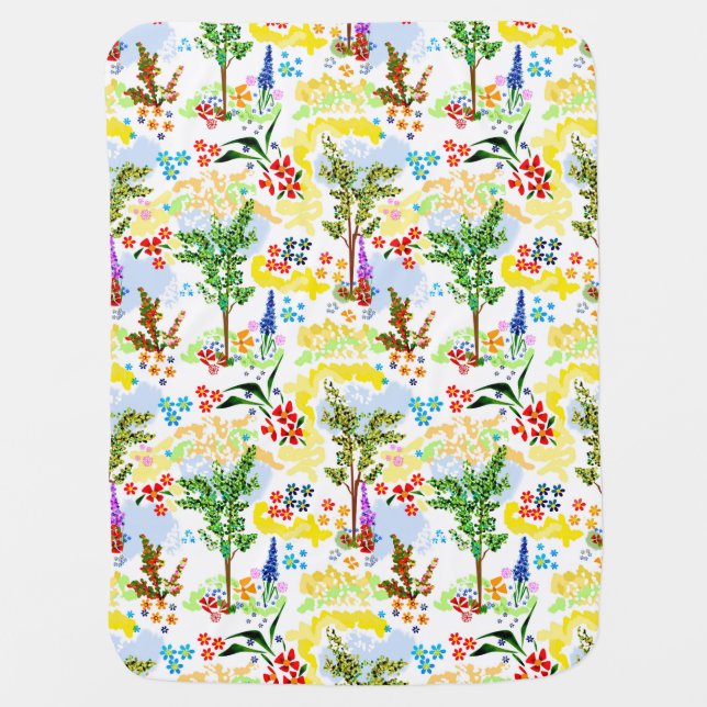Summer garden  baby blanket (Front)