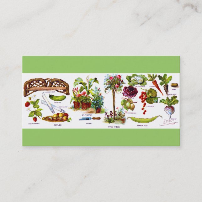 Summer Garden Botanicals Gardening Business Card (Front)