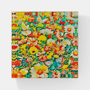 Summer Garden Butterflies Meadow Flowers Paperweight