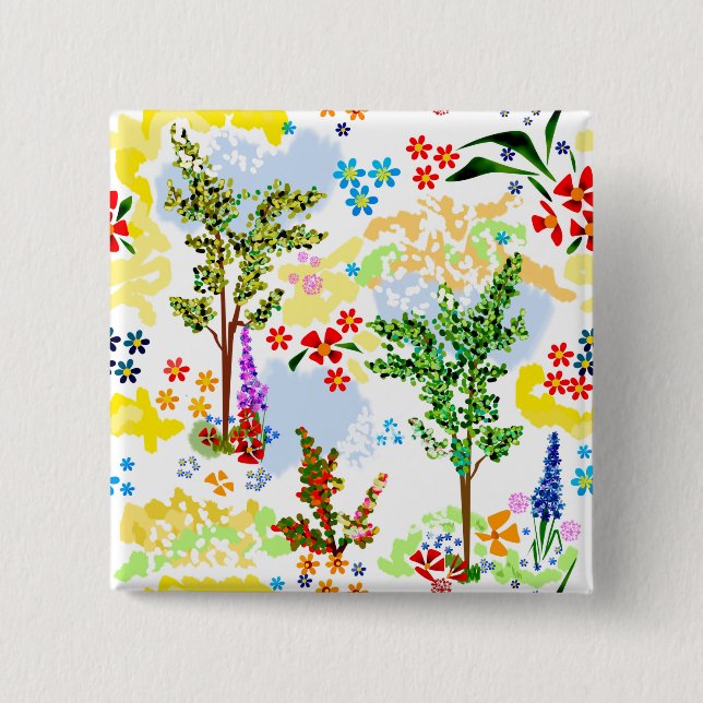 Summer garden button (Front)