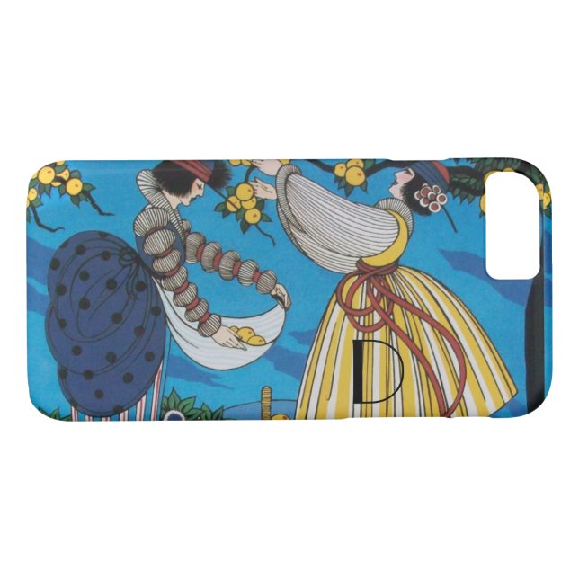 SUMMER GARDEN/  FASHION COSTUME DESIGNER MONOGRAM Case-Mate iPhone CASE (Back (Horizontal))