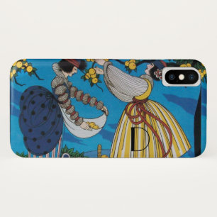 SUMMER GARDEN/  FASHION COSTUME DESIGNER MONOGRAM iPhone X CASE