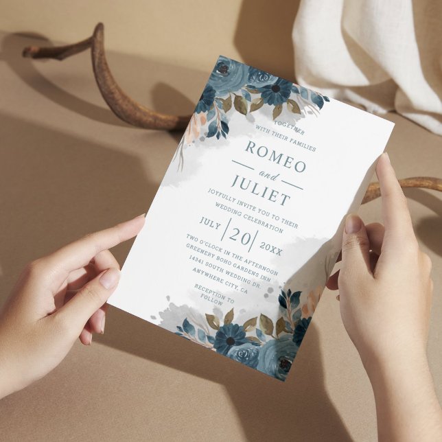 Summer Garden Floral Wedding Invitation (Creator Uploaded)