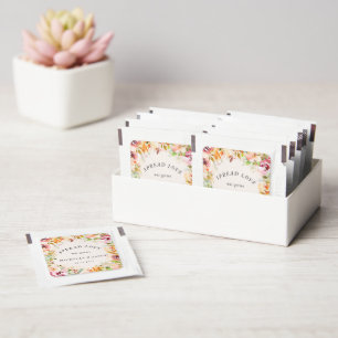 Summer Garden Floral Wedding Monogram Hand Sanitizer Packet
