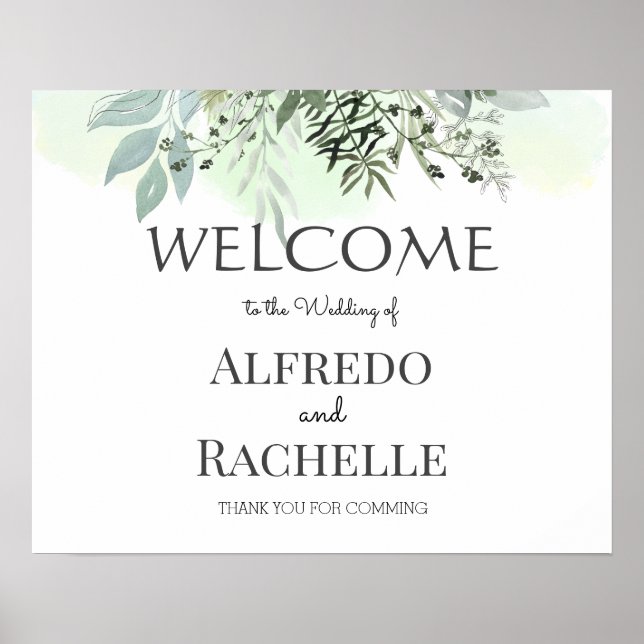 Summer Garden Floral Wedding Poster (Front)