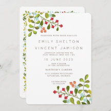 Summer Garden Floral Wedding Suite Invitation