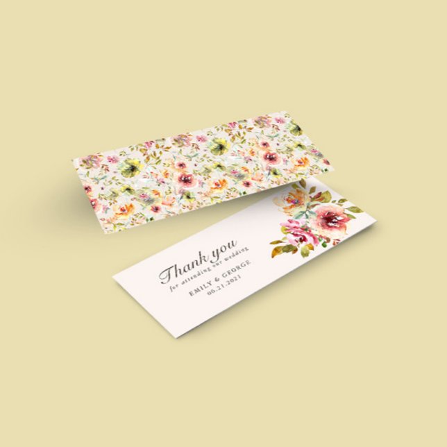 Summer Garden Floral Wedding Thank you Card (Creator Uploaded)