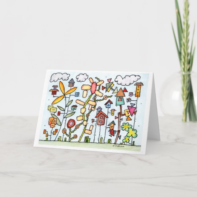 Summer Garden Greeting Card (Front)