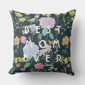 summer garden in green background pillow