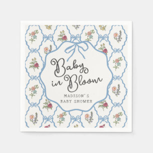 Summer Garden Party Bright Floral Baby Shower Napkins