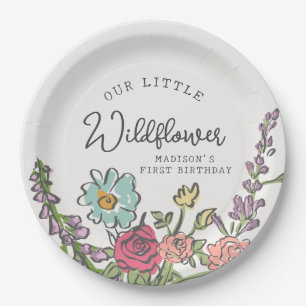 Summer Garden Party Bright Floral Birthday Party Paper Plates