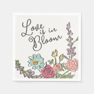 Summer Garden Party Bright Floral Bridal Shower Napkins