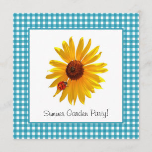 Summer Garden Party Sunflower Picnic Invitation
